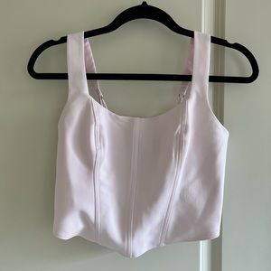 Abercrombie Light Pink Corset Style Top Size Medium